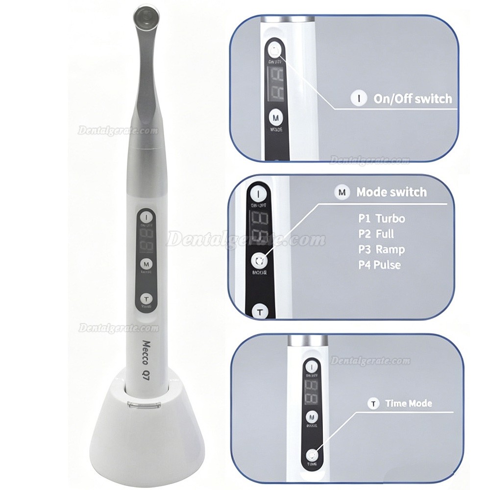 Mecco Q7 Kabellose LED-Polymerisationslampe Dental, max. 2500 mW/cm&sup2;